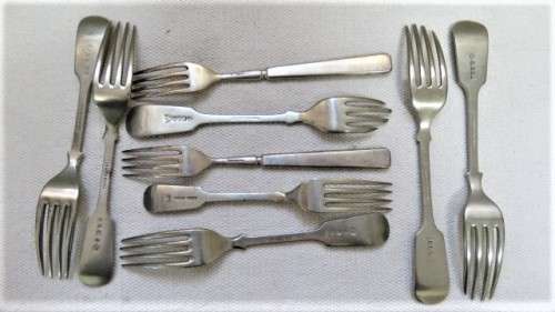 Lovely Collection of Vintage Silver Plate Forks, Spoons and Knives Details in Description
