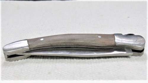 Fantastic Vintage Folding Knife With Wood Handle No Makers Name L: 19,5 cm