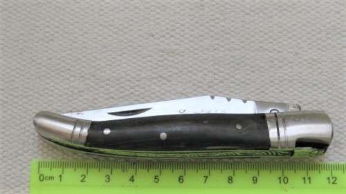 Fabulous Vintage `Laguiole 440` Folding Knife With Black Resin Handle L: 220 mm