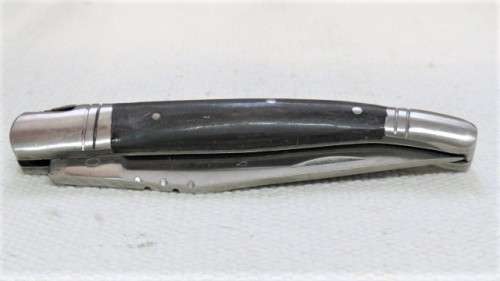 Fabulous Vintage `Laguiole 440` Folding Knife With Black Resin Handle L: 220 mm