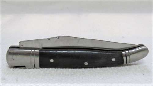 Fabulous Vintage `Laguiole 440` Folding Knife With Black Resin Handle L: 220 mm