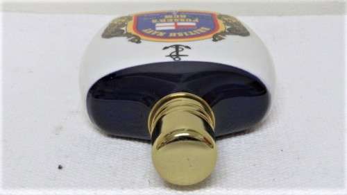 Fabulous Vintage 200ml British Navy Pusser`s Rum Hand Cast Porcelain Hip Flask (Empty) H: 150 mm