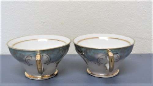 Two Wonderful Vintage Terschenreuth Bavaria Demitasse Porcelain Duos Details in Description.