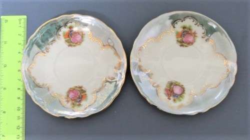Two Wonderful Vintage Terschenreuth Bavaria Demitasse Porcelain Duos Details in Description.