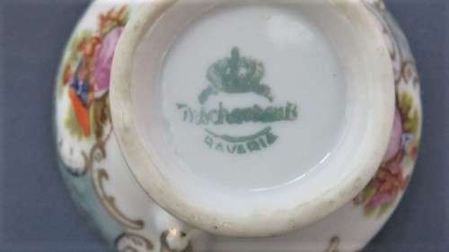 Two Wonderful Vintage Terschenreuth Bavaria Demitasse Porcelain Duos Details in Description.