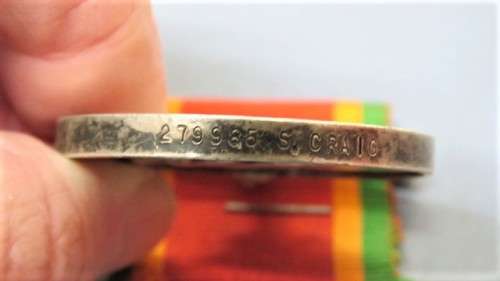 Four WW II Silver Africa Service Medals Issued to Various People Details in Description 136.9 g