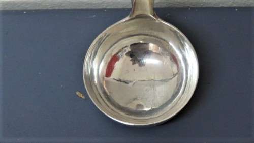 Antique Hallmarked Glasgow Robert Gray & Son 1823-24 Monogrammed Silver Toddy Ladle L: 170 mm 38 g