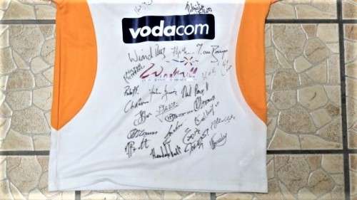 Vintage Autographed Vodacom Cheetahs South Africa Rugby Union Medium Shirt