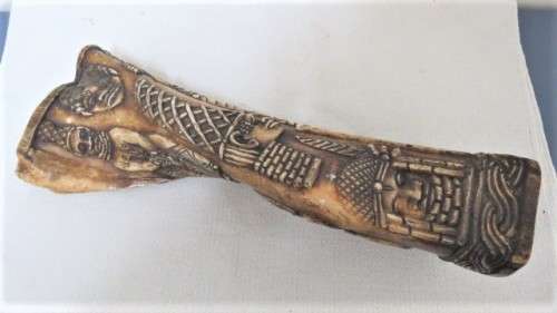 Stunning Vintage (Possibly 1920`s) Ashanti African Hand Carved Bone Leg H: 38 cm