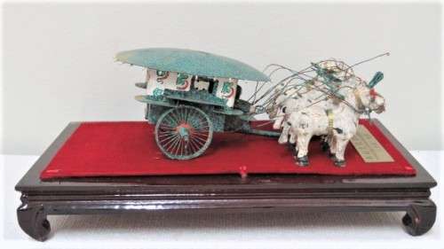 Superb Vintage Boxed Bronze Chariot of Emperor Qin Shi Huang`s Mausoleum Replica (No 2) 1:16