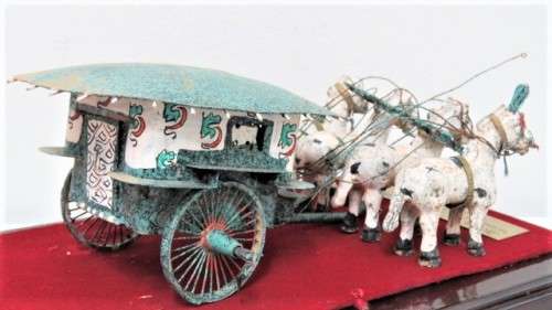 Superb Vintage Boxed Bronze Chariot of Emperor Qin Shi Huang`s Mausoleum Replica (No 2) 1:16