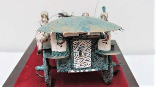 Superb Vintage Boxed Bronze Chariot of Emperor Qin Shi Huang`s Mausoleum Replica (No 2) 1:16