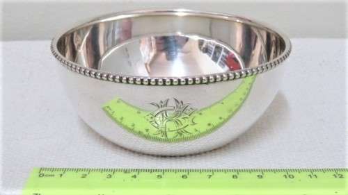 Stunning Antique 1900 Hallmarked Gorham Manufacturing Co. Sterling Silver Bowl D: 105 mm (72 g)
