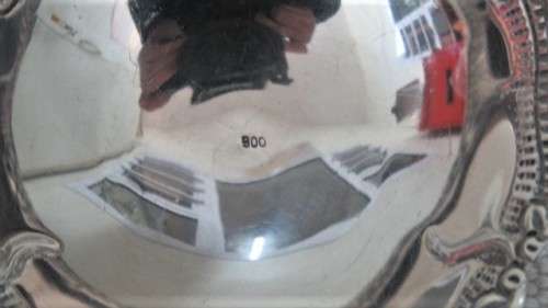 Lovely Vintage .900 Silver Three Footed Small Bowl Garland Decoration D: 90 mm (42 g)