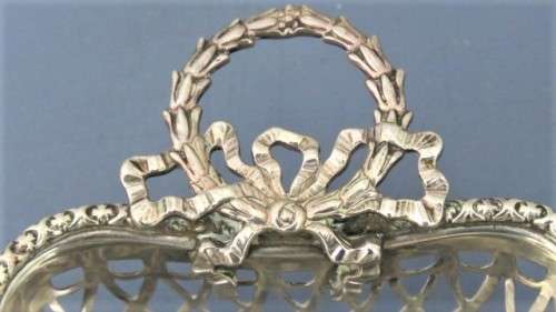 Hallmarked Antique Birmingham Synyer & Beddoes George V 1913 Silver Bon Bon Dish 160 x 35 mm 90 g