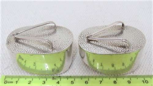 Vintage Pair Of Sterling Silver Japanese Zorii Sandals Salt & Pepper Shakers 48 x 23 mm (55 g)