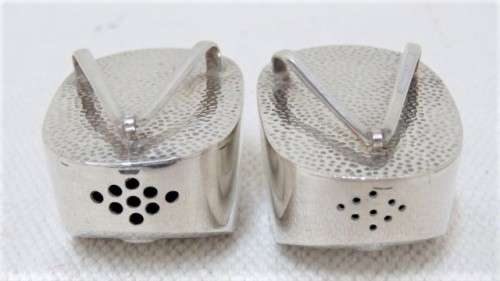 Vintage Pair Of Sterling Silver Japanese Zorii Sandals Salt & Pepper Shakers 48 x 23 mm (55 g)