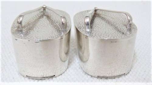 Vintage Pair Of Sterling Silver Japanese Zorii Sandals Salt & Pepper Shakers 48 x 23 mm (55 g)