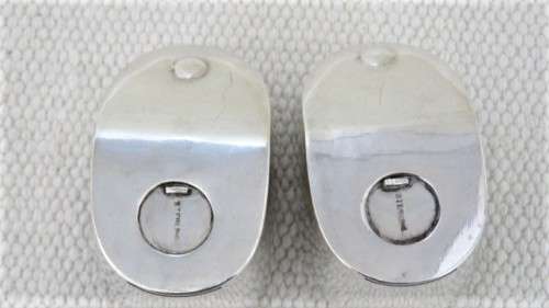 Vintage Pair Of Sterling Silver Japanese Zorii Sandals Salt & Pepper Shakers 48 x 23 mm (55 g)