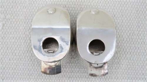 Vintage Pair Of Sterling Silver Japanese Zorii Sandals Salt & Pepper Shakers 48 x 23 mm (55 g)