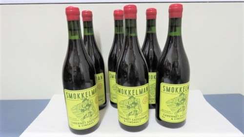 Six Sealed 750ml Bottles of Smokkelman Cabernet Sauvignon & Cinsault BIDDING PER ITEM