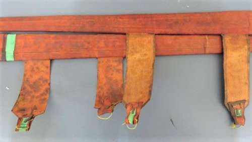 Two Vintage Handmade Saharan Taureg Takouba Swords With Leather Scabbards SOLD AS IS 92 cm