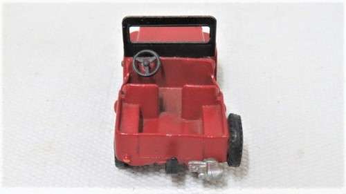 Vintage Meccano Dinky Toys Die Cast Red Jeep #25 Y No Box Scale 1:43 L: 83 mm SOLD AS IS