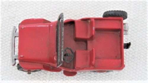 Vintage Meccano Dinky Toys Die Cast Red Jeep #25 Y No Box Scale 1:43 L: 83 mm SOLD AS IS