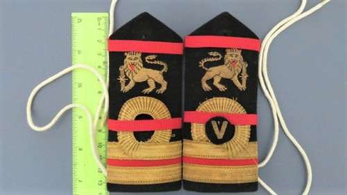 Two South African Navy (Pre 1994) Lieutenant Volunteer Medic Epaulettes
