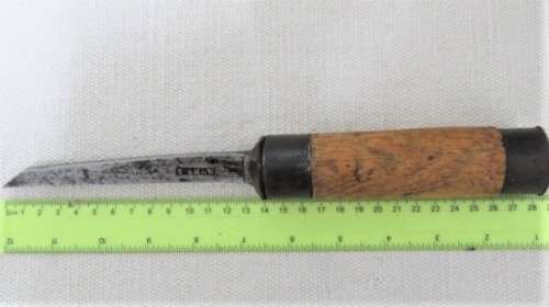 Fabulous Antique T Shaw Mortise Chisel Wood Handle L: 280 mm SOLD AS IS