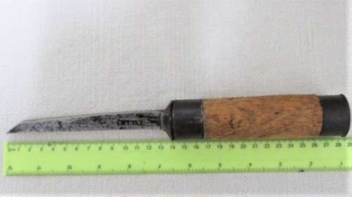 Fabulous Antique T Shaw Mortise Chisel Wood Handle L: 280 mm SOLD AS IS