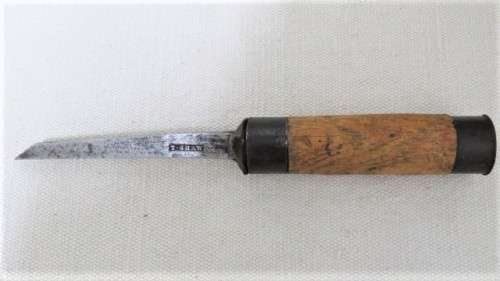 Fabulous Antique T Shaw Mortise Chisel Wood Handle L: 280 mm SOLD AS IS
