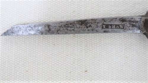 Fabulous Antique T Shaw Mortise Chisel Wood Handle L: 280 mm SOLD AS IS