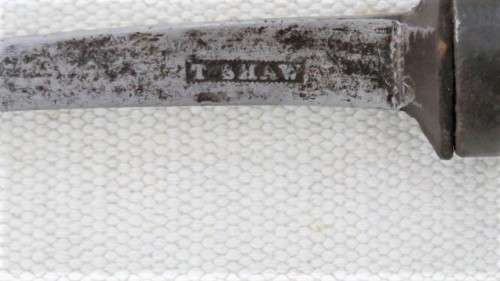 Fabulous Antique T Shaw Mortise Chisel Wood Handle L: 280 mm SOLD AS IS