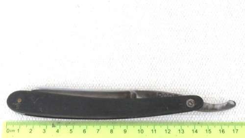 Vintage Kropp Cutthroat Straight Razor In Box Wood Handle Ground in Hamburg L: 260 mm SOLD AS IS
