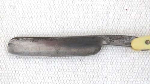 Vintage J.A. Henckels Solingen Zwillingswerk Cutthroat Razor Original Box Decorated Handle 23,5 cm