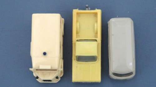 3 Vintage Miniature Plastic Car Models (2 x Eko, 1 x Praline) No Boxes See Description SOLD AS IS