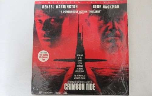 Crimson Tide Laserdisc Widescreen Dolby Surround Sound Double Disc - Denzel Washington SOLD AS IS