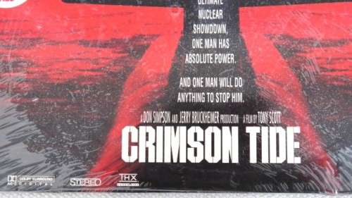 Crimson Tide Laserdisc Widescreen Dolby Surround Sound Double Disc - Denzel Washington SOLD AS IS