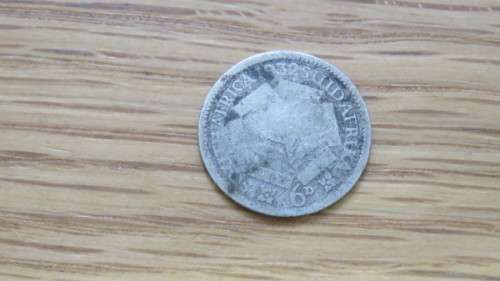 Union of South Africa Silver (.800) 1932 Sixpence Coin (2.5 g)