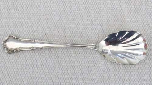 Vintage Silver (.800) Sugar Spoon Scalloped Shell Bowl - Marked `393 AL AFB 800` L: 130 mm (23 g)