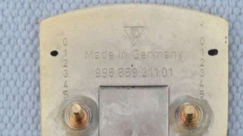 Superb Boxed Vintage Porsche Hood Metal/Enamel Decal Badge Made By Deumer, Germany 69 x 50 mm