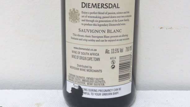 Sealed 750ml Bottle of Diemersdal 2022 Sauvignon Blanc