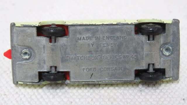 Awesome Vintage Lesney Matchbox Series No. 45 Die Cast Ford Corsair Scale 1:64 No Box SOLD AS IS