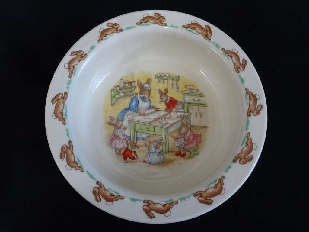 Royal Doulton Bynnykins Vintage Bowl Fine Bone China Baking Bunnies Kitchen