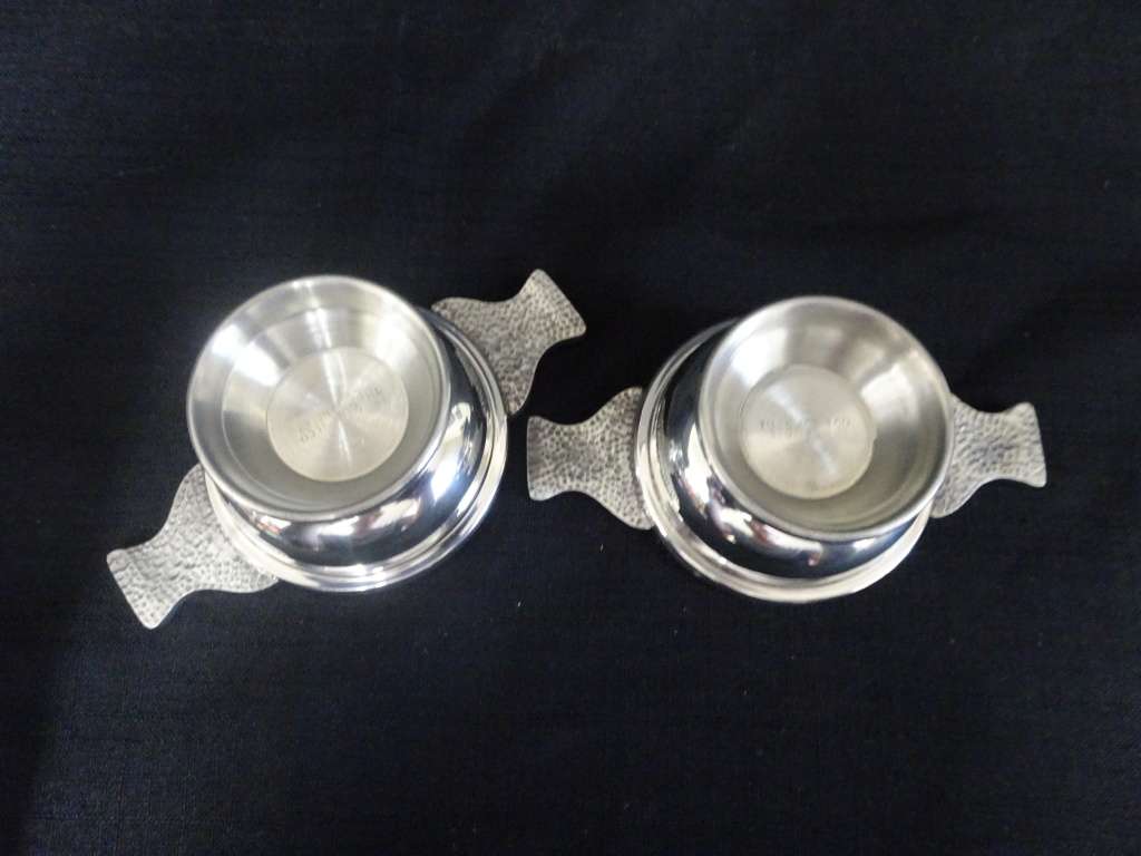 Antique Set Of 2x Scottish Quaich or Drinking Bowls (Glenfiddich)