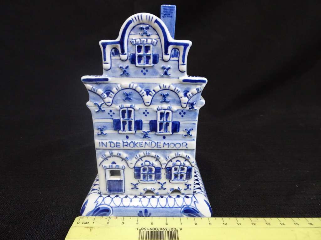 1937 Royal Delft Rare Old Blauw Incense Burner Blue `In De Rokende Moor`
