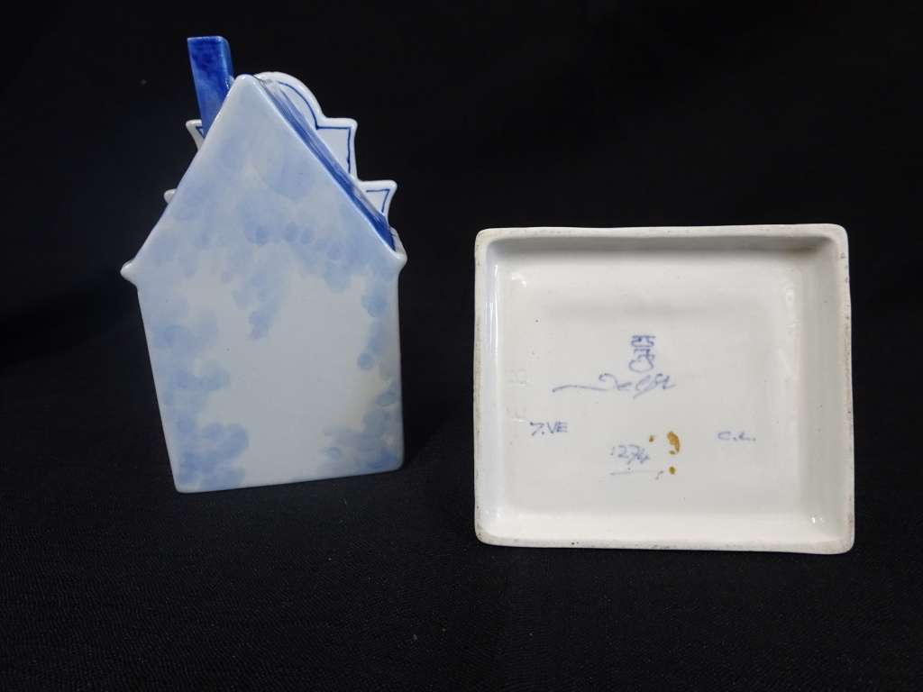 1937 Royal Delft Rare Old Blauw Incense Burner Blue `In De Rokende Moor`