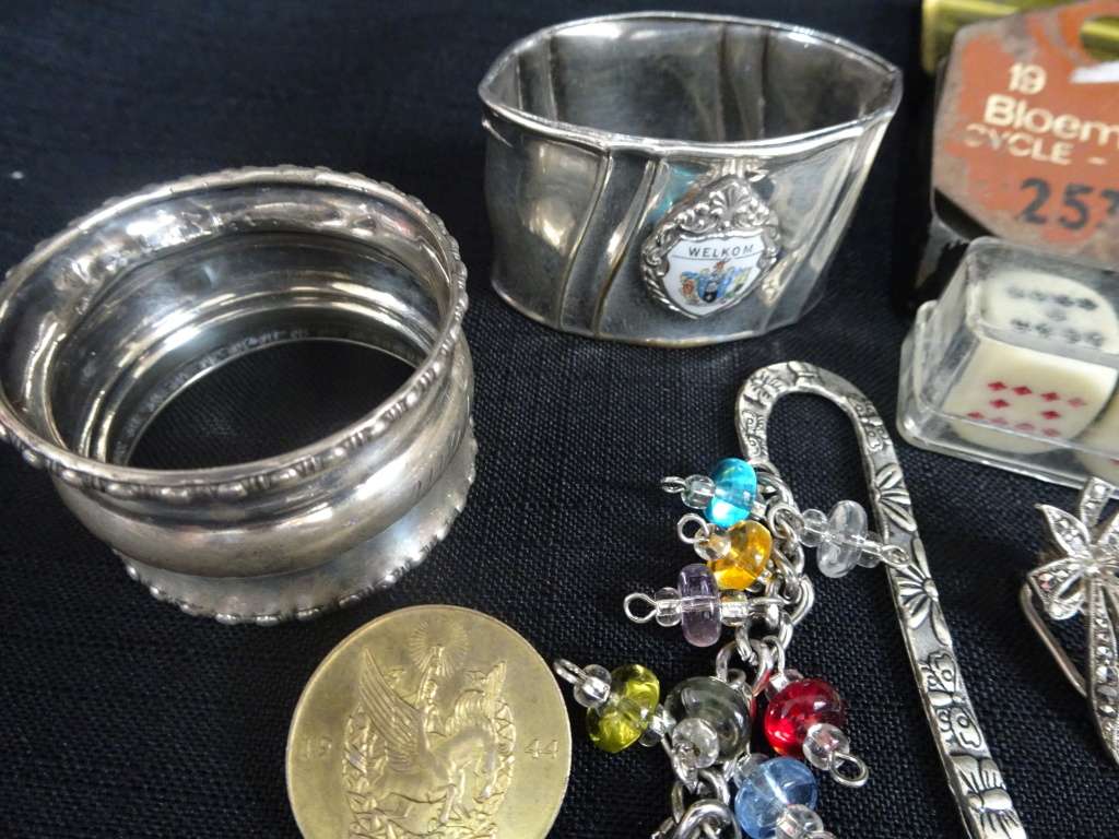 Vintage Tin With A Collection Of Badges, Medals And Other Interesting Items Selling As A Lot