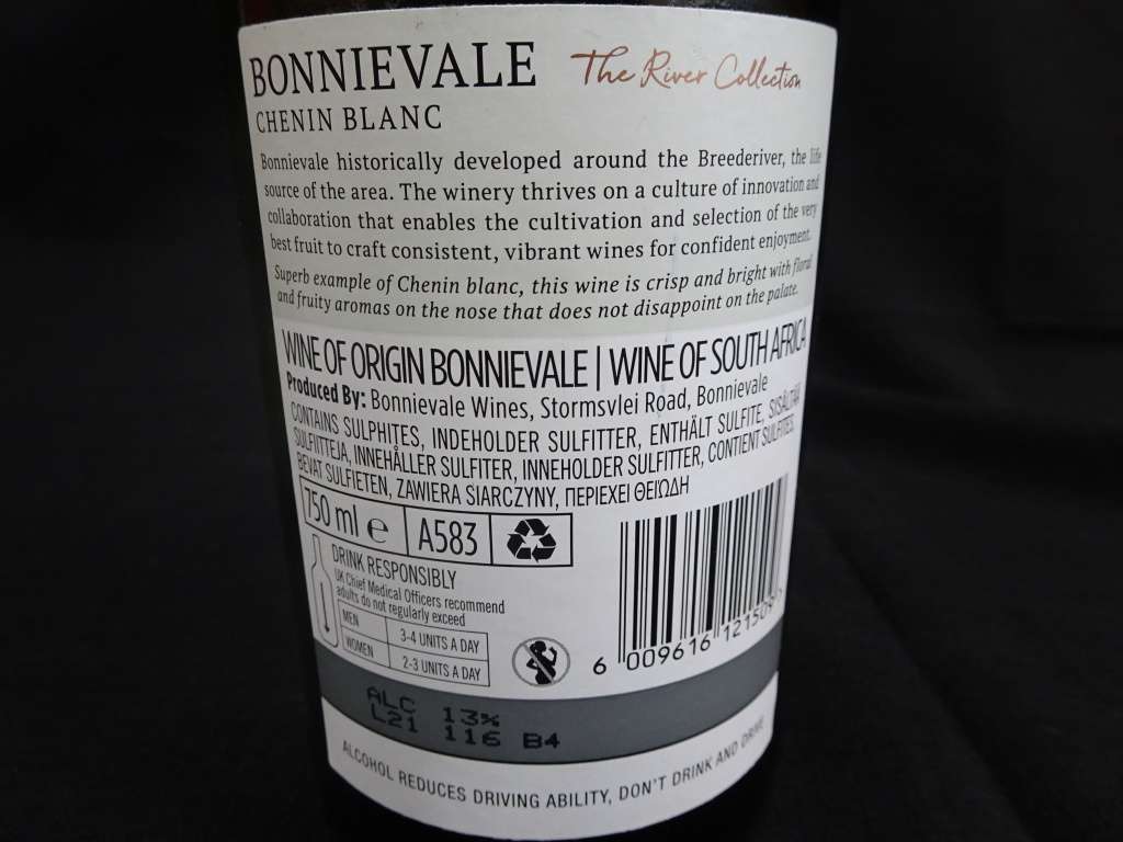Sealed 750ml Bottle of Bonnievale The River Collection 2021 Chenin Blanc